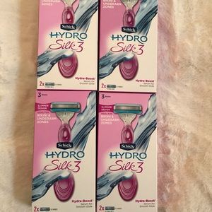 Bundle|4 Schick hydro silk 3 razors
